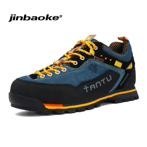 Genuine leather Men Hiking Shoes Antiskid Climbing Shoes Outdoor Man Waterproof Sports Trekking Mountain Field Camping Shoes