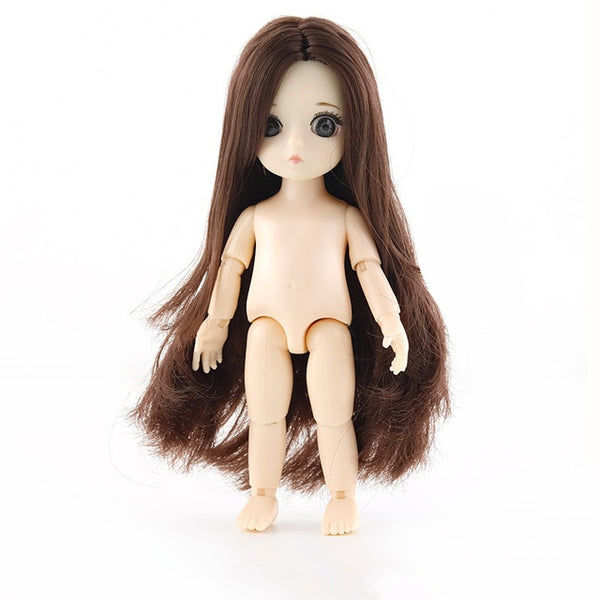 13 Moveable Jointed 15cm 1/8 Dolls Toys BJD Baby Doll Naked Nude Women Body Fashion Dolls Toy for Girls Gift Normal Skin