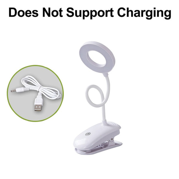 Portable LED Desk Lamp Touch On/Off Switch Eye Protection Clip Table Light 3 Modes Dimmable USB Rechargeable Desk Lights