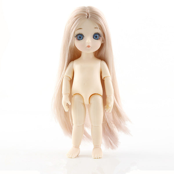 13 Moveable Jointed 15cm 1/8 Dolls Toys BJD Baby Doll Naked Nude Women Body Fashion Dolls Toy for Girls Gift Normal Skin