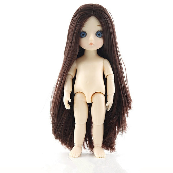 13 Moveable Jointed 15cm 1/8 Dolls Toys BJD Baby Doll Naked Nude Women Body Fashion Dolls Toy for Girls Gift Normal Skin