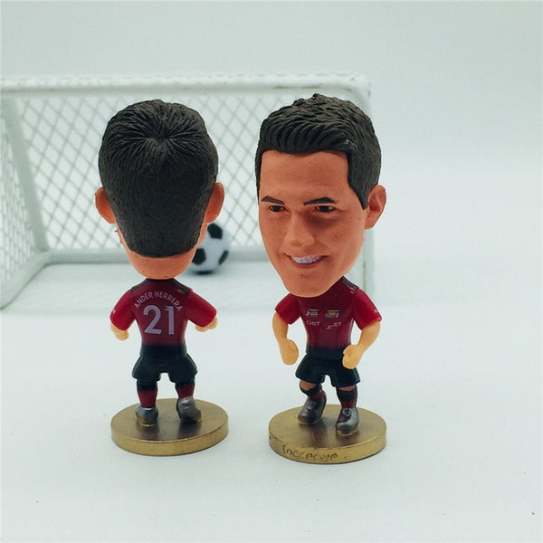 Soccerwe Cartoon Soccer Star Dolls Salah Kane Hazard Aguero Pogba Mkhitaryan Kevin Rashford Chicharito Guardiola Figures 2019