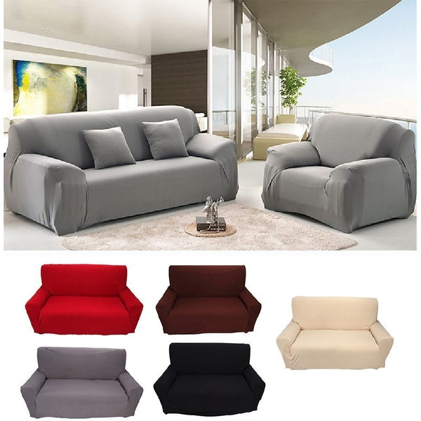 Modern Elastic Polyester Solid Couch Slipcover