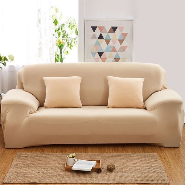 Modern Elastic Polyester Solid Couch Slipcover