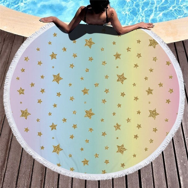 Cartoon Unicorn 150cm Round Beach