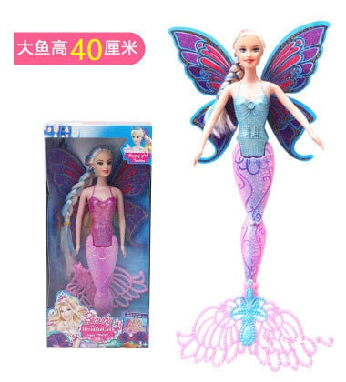 2019 New Fashion Swimming Mermaid Doll Girls Magic Classic Mermaid Doll With Butterfly Wing Toy For Girl's Birthday Gifts