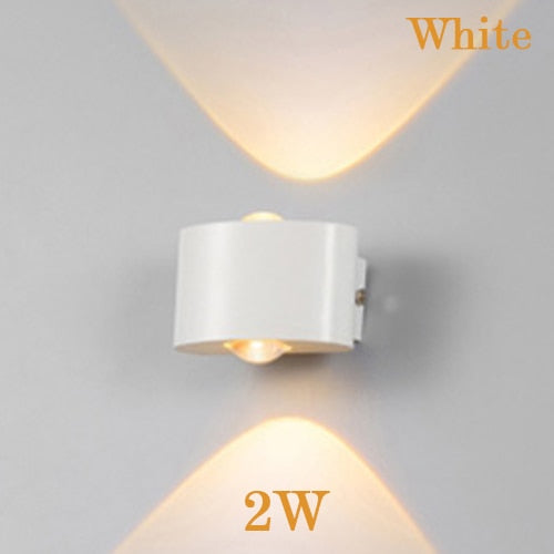 LED wall sconce lamp 2W 4W 6W led outdoor wall lamp IP65 surface mounted outdoor led cube lamp wateproof Up and down