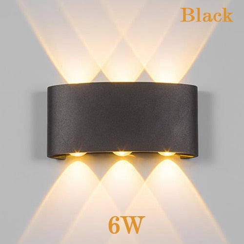 LED wall sconce lamp 2W 4W 6W led outdoor wall lamp IP65 surface mounted outdoor led cube lamp wateproof Up and down
