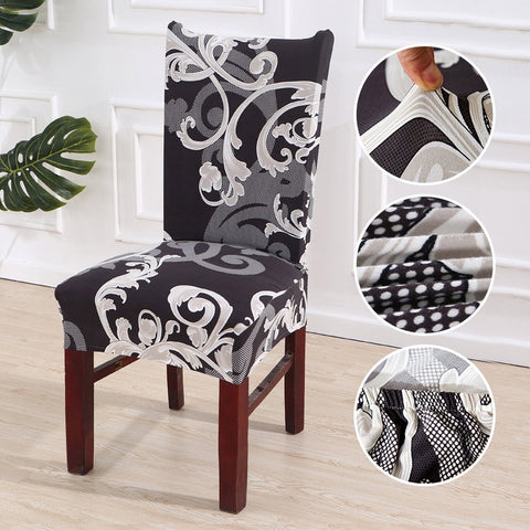 Elastic Chair Cover Floral Spandex Dining