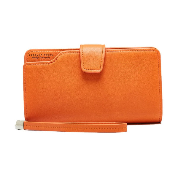 Wallet Female Leather Wallet Leisure Purse 3Fold Top Quality Women Long Coin Purse Many Card slot Wallets Carteira Feminina