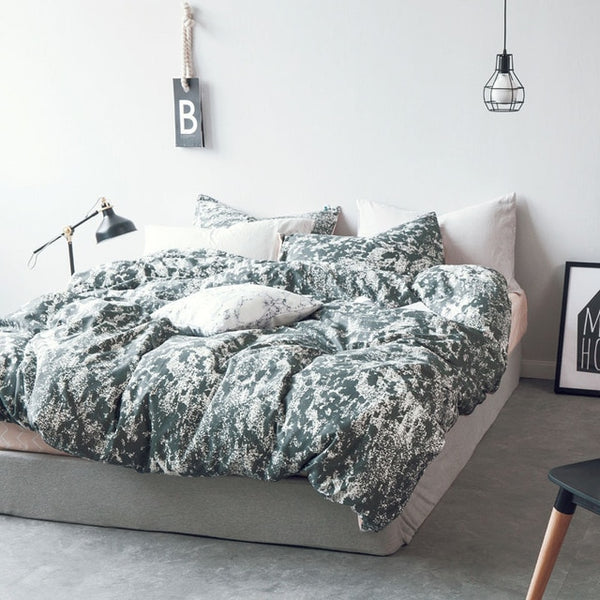 Grid stripes duvet cover pillowcase