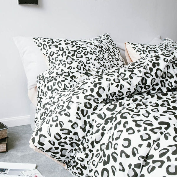 Grid stripes duvet cover pillowcase