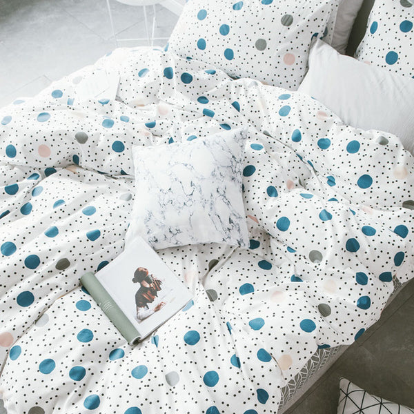 Grid stripes duvet cover pillowcase