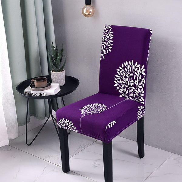 Elastic Chair Cover Floral Spandex Dining