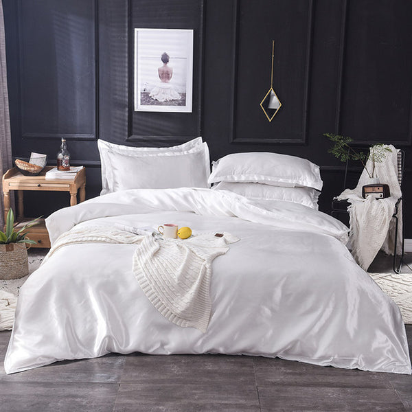 100% pure satin silk bedding set
