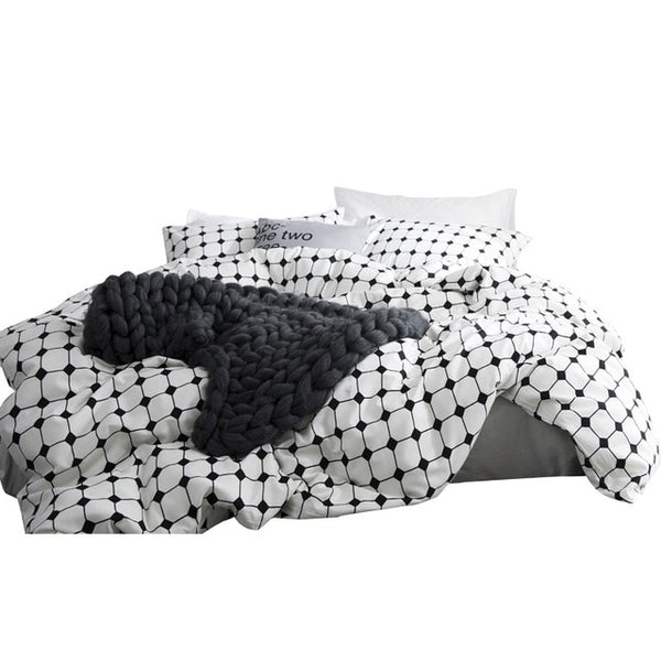The letter printing duvet cover pillowcase