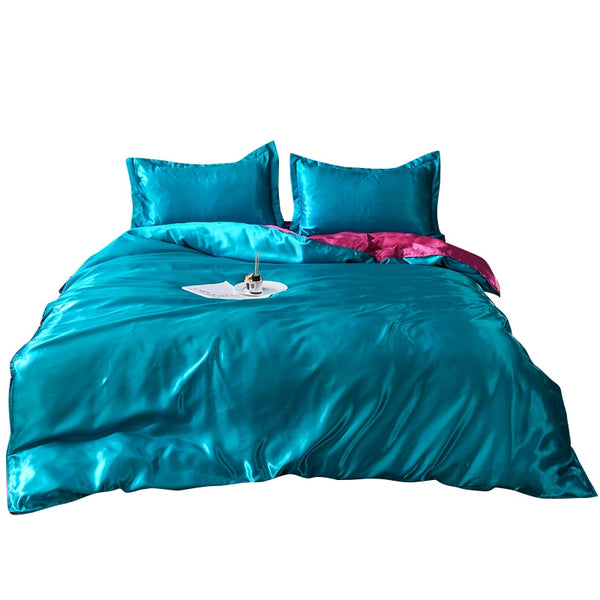 100% pure satin silk bedding set