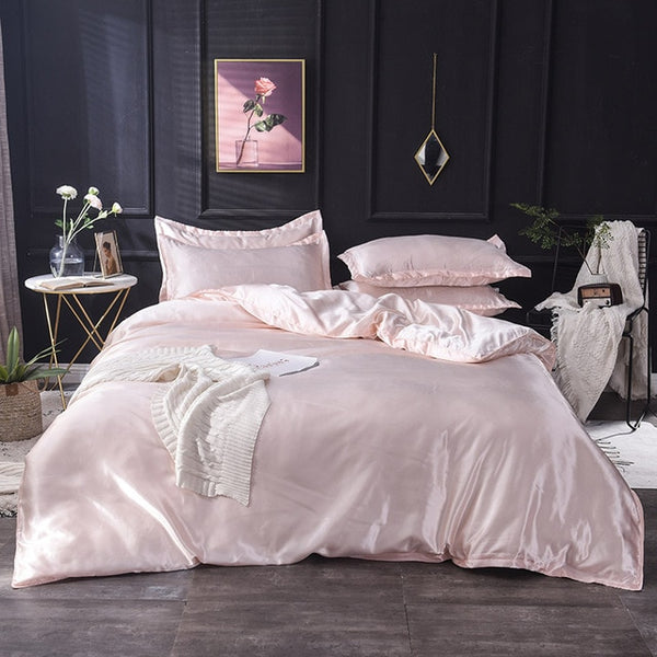 100% pure satin silk bedding set