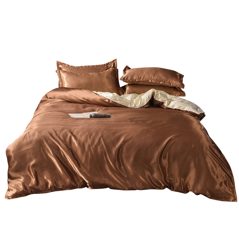 100% pure satin silk bedding set