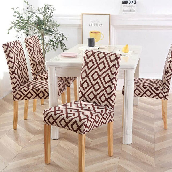 Irregular Line Stretch Chair Covers