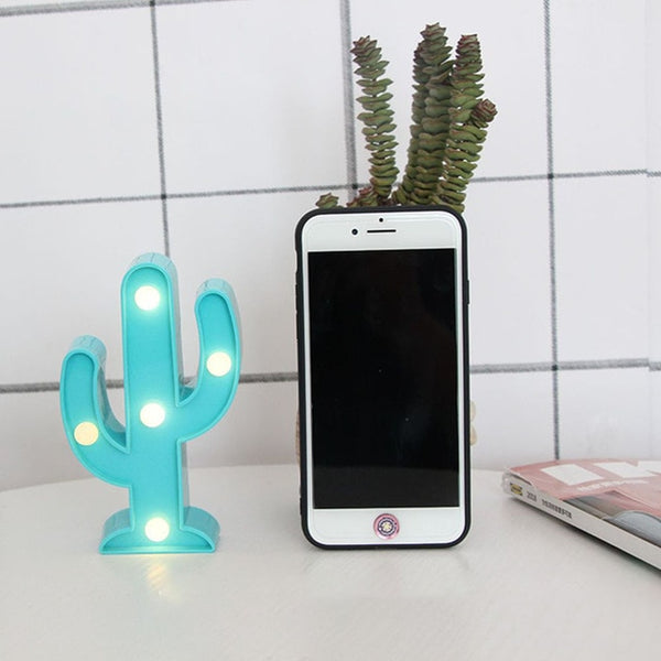 Adeeing 3D Desk Lamp Cartoon Pineapple/Flamingo/Cactus Modeling Table Night Light LED Lamp Home Office Decoration Gifts