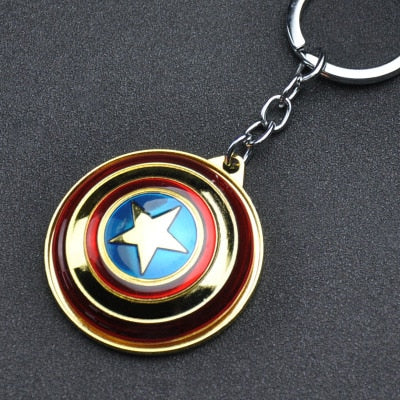 2019 NEW Marvel Avengers Thor's Hammer Mjolnir Keychain Captain America Shield Hulk Batman Mask KeyChain Keyrings Drop Wholesale