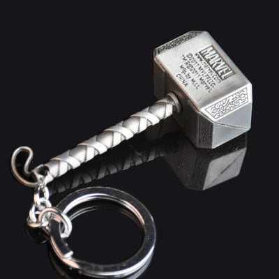 2019 NEW Marvel Avengers Thor's Hammer Mjolnir Keychain Captain America Shield Hulk Batman Mask KeyChain Keyrings Drop Wholesale